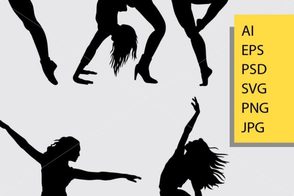 Cool dancing 1 silhouette
