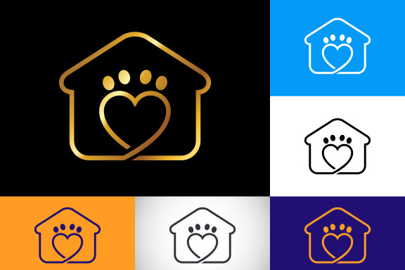 Pet care home logo