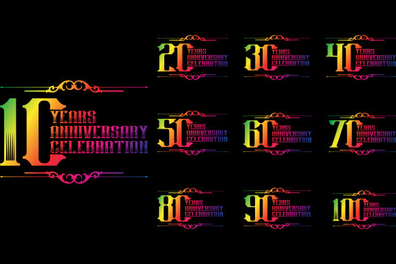 Anniversary logo template
