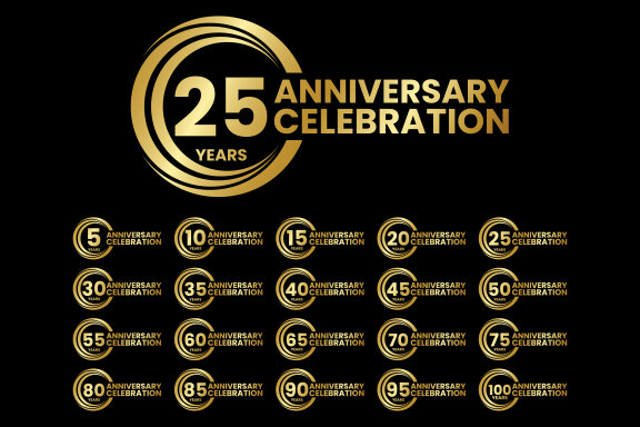 Anniversary logo template