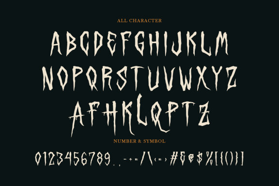 Acholic Horror Display Typeface