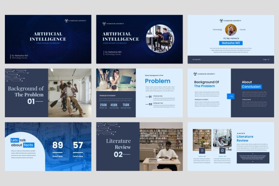 Thesis Defense Technology google slide Template