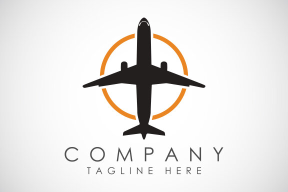 Airplane aviation logo