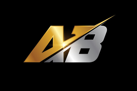Letter A B Logo Design