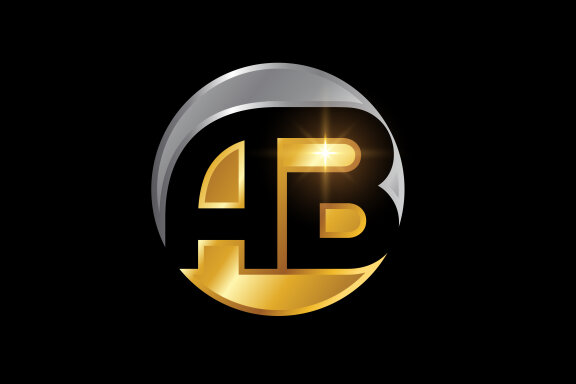 Letter A B Logo Design