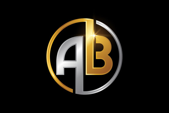 Letter A B Logo Design