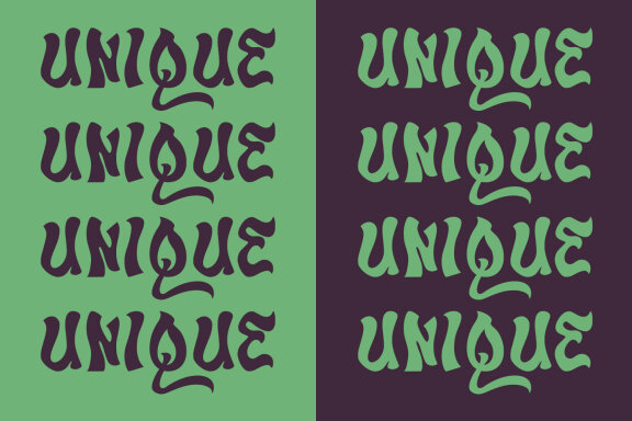 Alizzya Unique Display Typeface