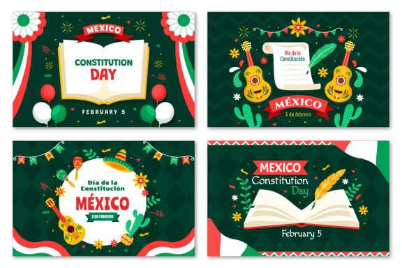 12 Constitution Day of Mexico Illustration