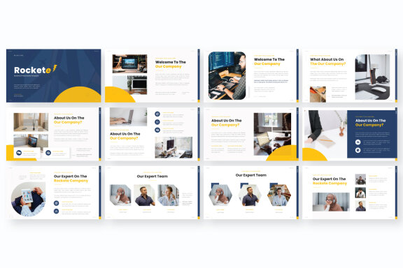 Rockete Business PowerPoint Presentation Template