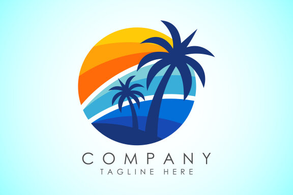 Beach logo design