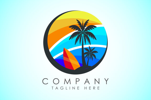 Beach logo design