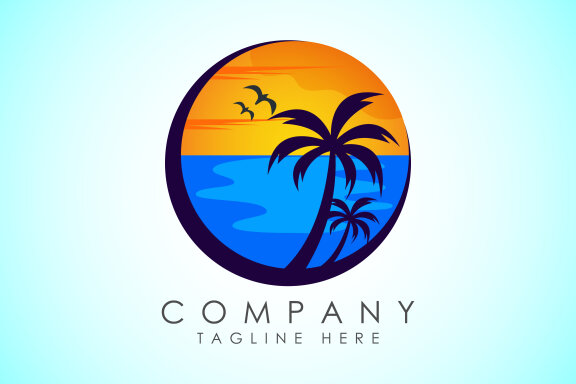 Beach logo design