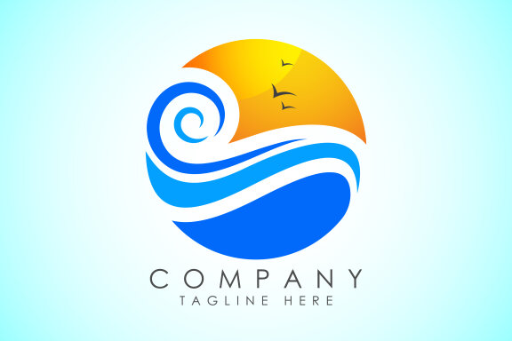 Beach logo design