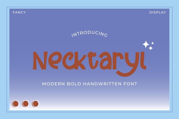 Necktaryl - Modern Bold Handwritten Font