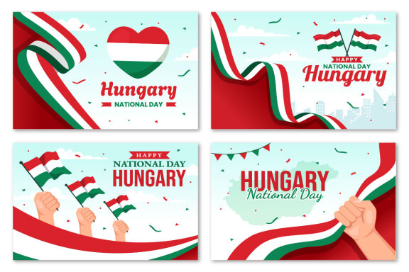 12 Happy Hungary National Day Illustration