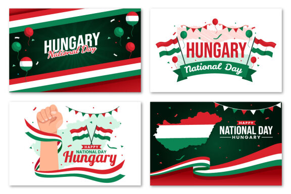 12 Happy Hungary National Day Illustration