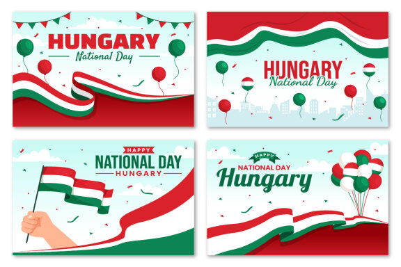 12 Happy Hungary National Day Illustration