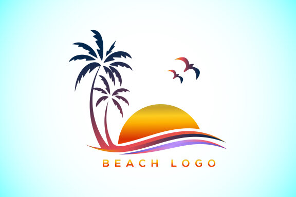 Beach logo design