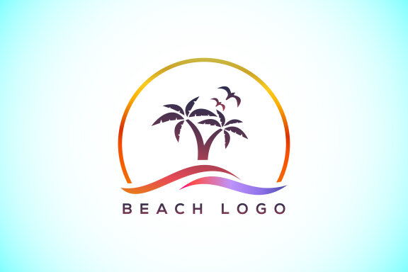 Beach logo design
