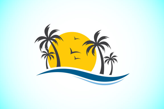 Beach logo design