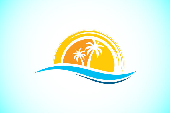 Beach logo design