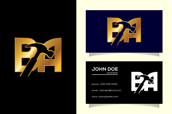 Letter B A Logo Design