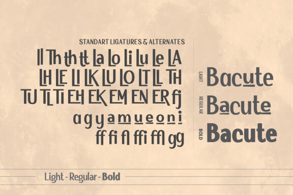 Bacute Display Sans Typeface
