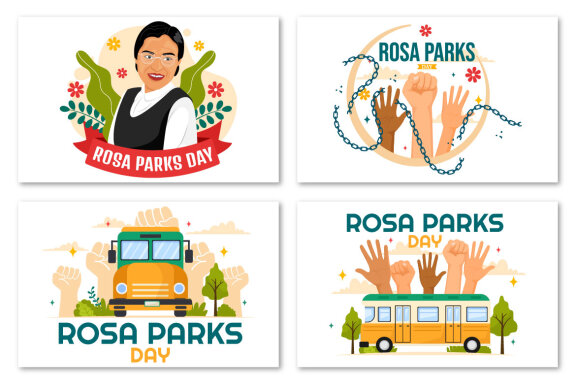 9 Rosa Parks Day Illustration