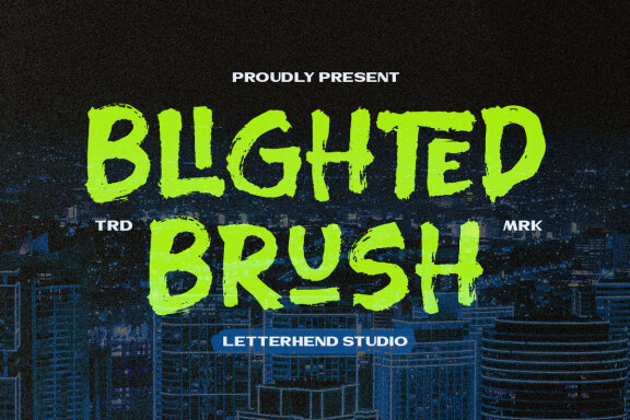 Blighted Brush - Organic Brush Font