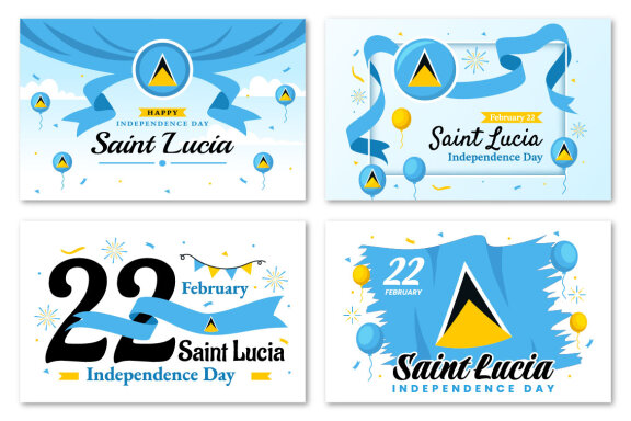 13 Saint Lucia Independence Day Illustration
