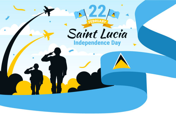 13 Saint Lucia Independence Day Illustration