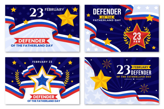 16 Defender of the Fatherland Day of Russia Illustration