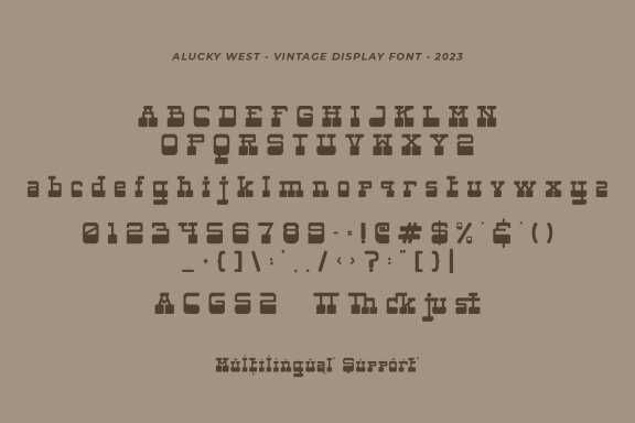 Alucky West - Vintage Display Font