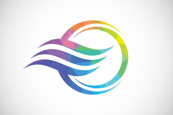 Air conditioner low poly logo