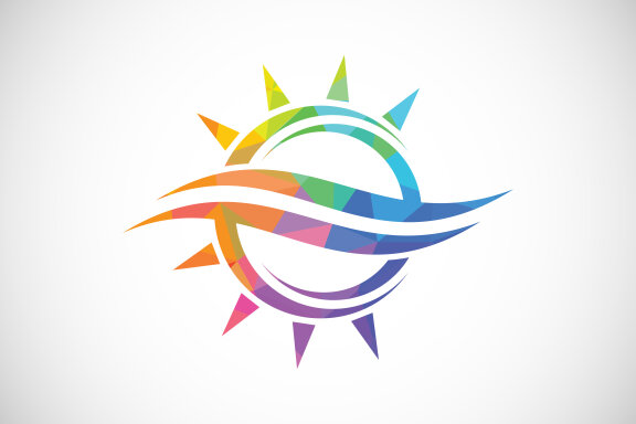 Air conditioner low poly logo