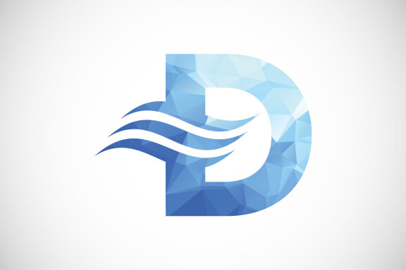 Air conditioner low poly logo