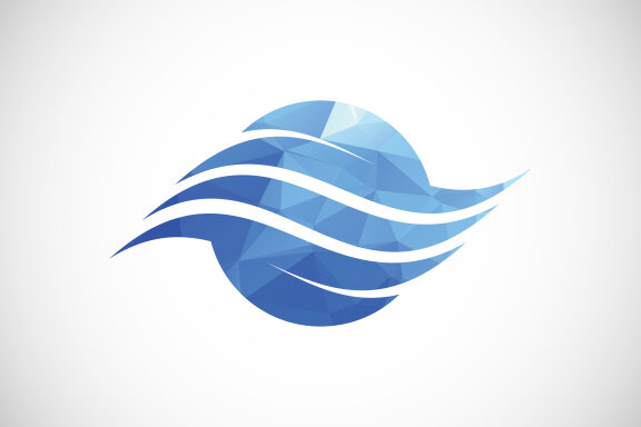 Air conditioner low poly logo
