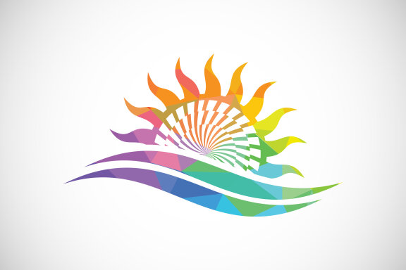 Air conditioner low poly logo