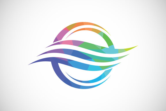 Air conditioner low poly logo