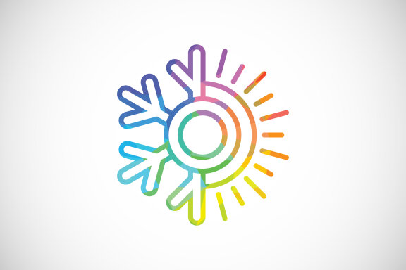 Air conditioner low poly logo
