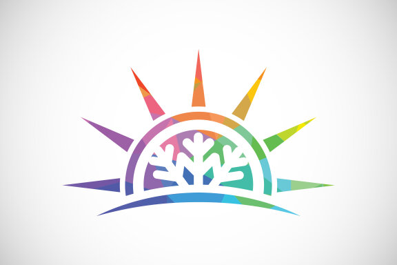 Air conditioner low poly logo
