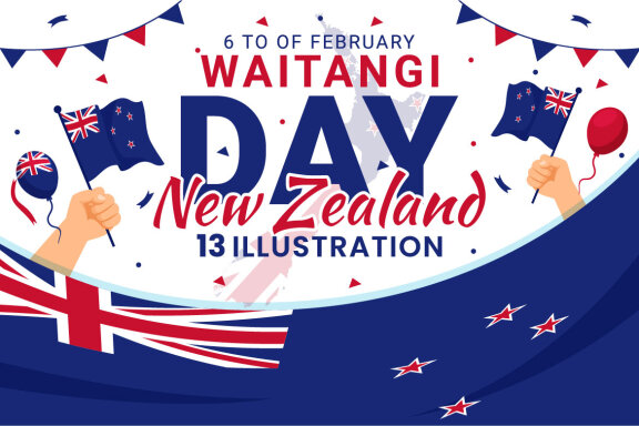 13 Happy Waitangi Day Illustration