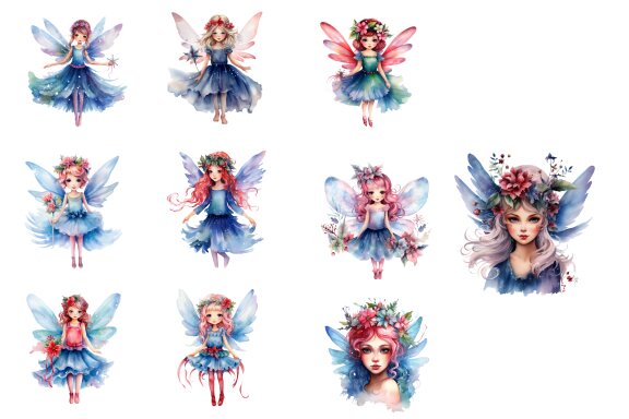 Winter Fairies Clipart