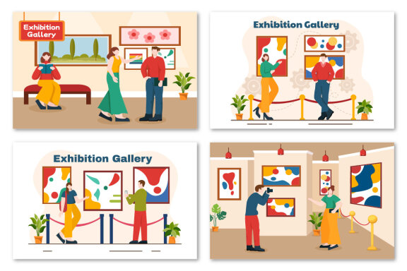 12 Exhibition Gallery Illustration