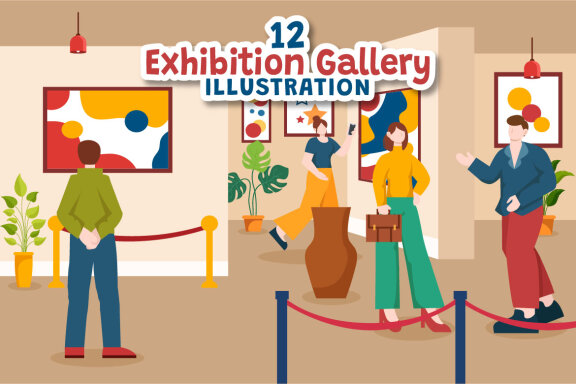 12 Exhibition Gallery Illustration