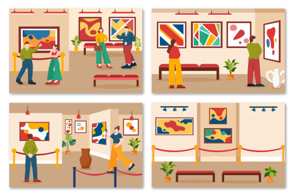 12 Exhibition Gallery Illustration