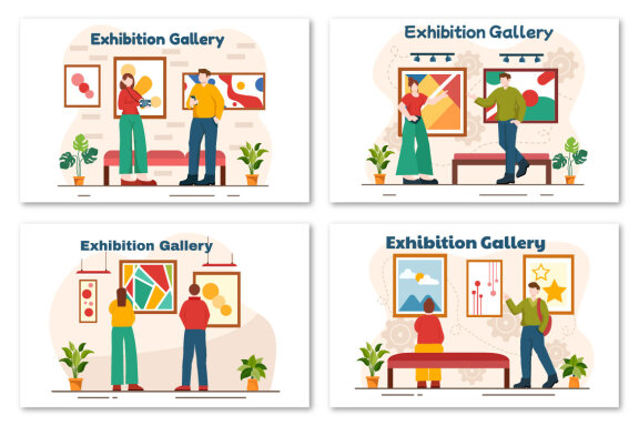 12 Exhibition Gallery Illustration