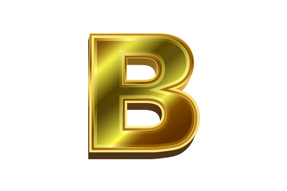 3d golden letter