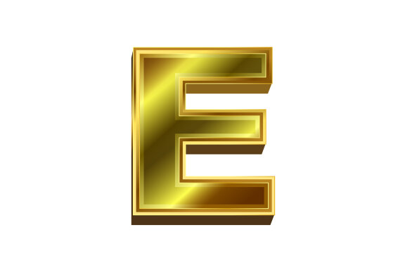 3d golden letter