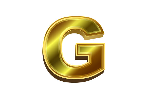 3d golden letter